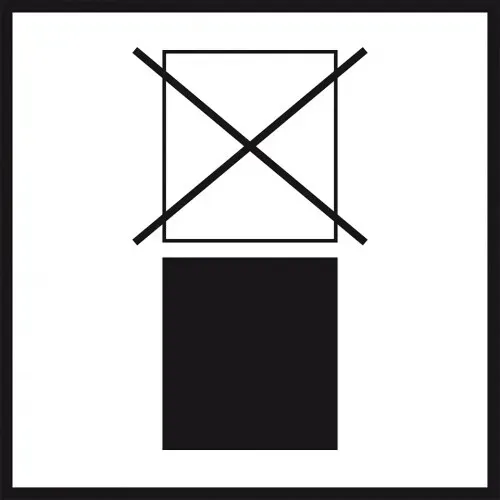 Aufkleber I Verpackungskennzeichen Nicht stapeln, Haftpapier, permanent, 100x100mm, 1000/Rolle, IMDG-Code, ADR