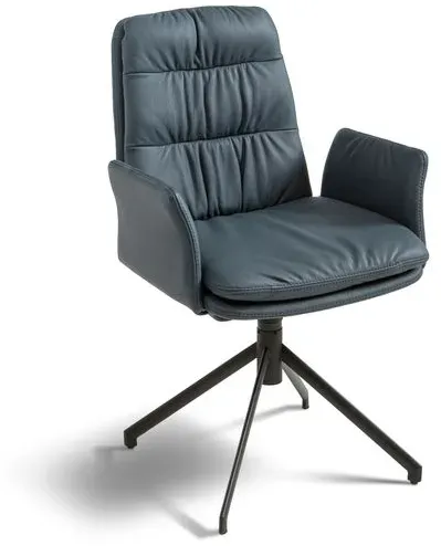 Sormani Stuhl Almeria Leder Blau Marine