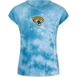 T-Shirt RECOVERED "NFL Jaguars", Damen, Gr. L, blau, 100% Baumwolle, bedruckt, casual, normal, Rundhals, Kurzarm, Shirts, für alle Jacksonville Jaguars-Fans