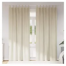 vidaXL Verdunkelungsvorhänge 2 pcs Creme 140 x 225 cm Samt