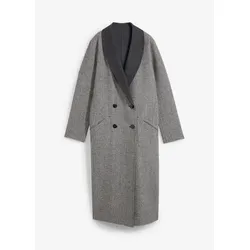 bonprix Wende-Wollmantel, grau, 44, Wolle