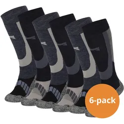 Skisocken / Snowboardsocken 6er-pack Herren und Damen - Merinowolle - Marine 42/45