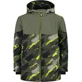 CMP Kid Long Jacket Fix Hood olive-nero 152 - 152