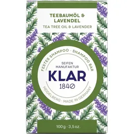 Klar Seifen Teebaumöl  & Lavendel Festes Shampoo 100 g