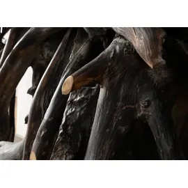 MASSIVMOEBEL24.DE Konsolentisch Teak Wurzel verzweigt 250x50x80 Natur