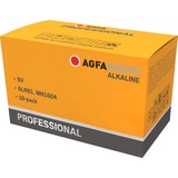 AgfaPhoto Batterie Alkaline, E-Block, 6LR61, 9V Professional Retail Box (10-Pack)