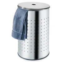 Home4You Wäschesammler, Edelstahl | 37 Liter | H 54