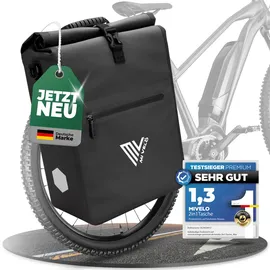 MIVELO 2in1 Fahrradtasche Gepäckträgertasche 25 l schwarz