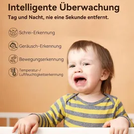 Avylet 2K/3MP Babyphone mit Kamera APP 360° 5" WLAN Video Babyfone