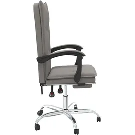 vidaXL Bürostuhl mit Liegefunktion Polyester Taupe