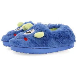 Hausschuh GIOSEPPO "ASTEN", Kinder, Gr. 30/31, blau (blau monster), Textil, casual, Schuhe, Schlupfschuh, Pantoffel, Winterschuh, Babyschuh mit Warmfutter