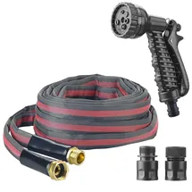 Royal Gardineer Textilschlauch 10 m UV-beständig mit Brause