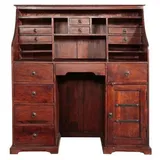 Massivmoebel24 Sekretär Akazie 128x58x138 nougat lackiert Oxford #516