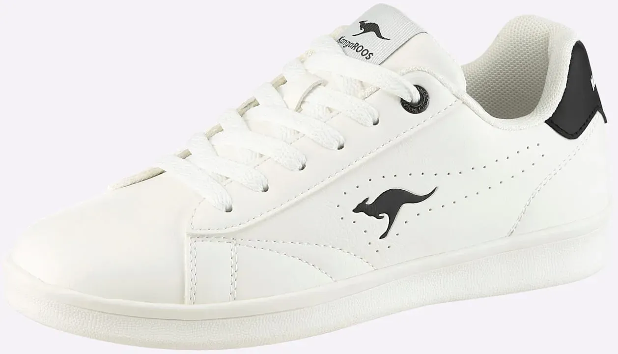 Sneaker KANGAROOS, Damen, Gr. 39, weiß, marine, Lederimitat, Schuhe Sneaker