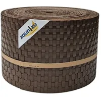 zaunzu Sichtschutz Rattan PE für Doppelstabmatten Braun 26m