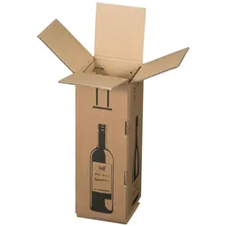 VEPATIM 20x Weinversandkarton für  1 Weinflasche mit DHL & UPS Zertifizierung