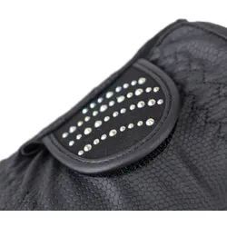 RSL Dubai Reithandschuhe mit Glitzersteinen - braun - XXXS