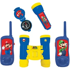 Lexibook Lexibook, Super Mario, Abenteurer-Set für Kinder, Walkie-Talkies, Fernglas, Kompass, Taschenlampe, blau/gelb, RPTW12NI