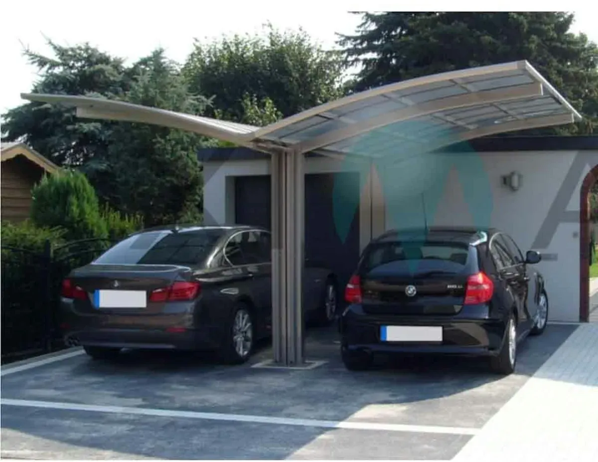 Ximax Carport Portoforte Typ 60 Y-Ausführung 495 x 604 cm Edelstahl-Look
