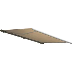 Elektrische Kassettenmarkise T124, Markise Vollkassette 5x3m ~ Polyester Creme