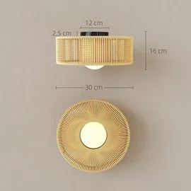 Homcom Boho-Deckenlampe 1 G9 rund beige