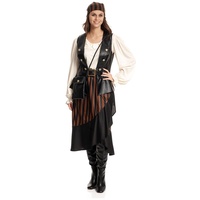 Kostümplanet Piratin Kostüm Damen Piraten-Kostüm Verkleidung kleine und große Größen (44-46)