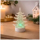 Hti-Living Funkelnder Weihnachtsbaum klein weiß