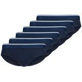 SKINY Slip unifarben blau XXL 6er Pack