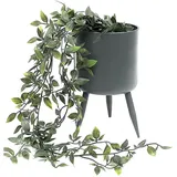 DanDiBo Ambiente Blumentopf mit Füßen 23 x 23 cm Grau