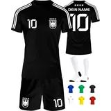 Deutschland Trikot Kinder Herren Damen WM 2026 Fussball Geschenke Jungen Coole Sachen für Jungs Fußball Trainingsanzug Tshirt EM Shirt geschenk junge 10 jahre Fußballtrikot Mädchen Set IIIII20Fo7IIIII - 134