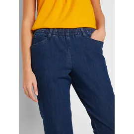 bonprix Straight-Jeans (2er Pack), blau, Gr.44, Komfortable Hose sorgt mit dem Gummibund an der Taille für Bequemlichkeit, dunkelblau denim: 82% Baumwolle