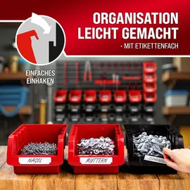 DEUBA Wandregal mit Stapelboxen und Werkzeughalter Werkstattregal Werkzeuglochwand