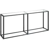 vidaXL Konsolentisch Transparent 180x35x75,5 cm Hartglas