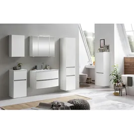 Held Spiegelschrank Held Möbel Kopenhagen, Weiß, Metall, 6 Fächer, 80x64x20 cm, Made in Germany, Badezimmer, Badezimmerspiegel, Spiegelschränke