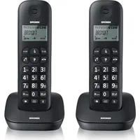 Brondi Gala Twin DECT Telefon Anrufer-ID Schwarz