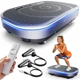 DAHAIY Vibrationsplatte Fitnessgeräte für Zuhause Rüttelplatte Vibration Plate entspannung, Sportgeräte Fitness Sport geräte Ganzkörpertraining 120 Intensitätsstufen für Home Workout - Grau