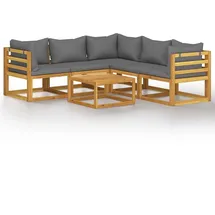vidaXL Garten-Lounge-Set 6-tlg. grau