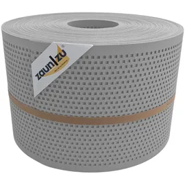 zaunzu® Sichtschutzstreifen 50 m x 19 cm Lichtgrau Metall