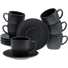 CreaTable Cappuccinotasse 0,24 l Schwarz 12 St.