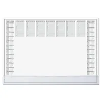 SIGEL H6366 Papier-Schreibtischunterlage DIN A2, mit transparenter Schutzleiste, Kalender 2026 2027, 40 Blatt, Schreibunterlage, Schreibunterlage aus nachhaltigem Papier