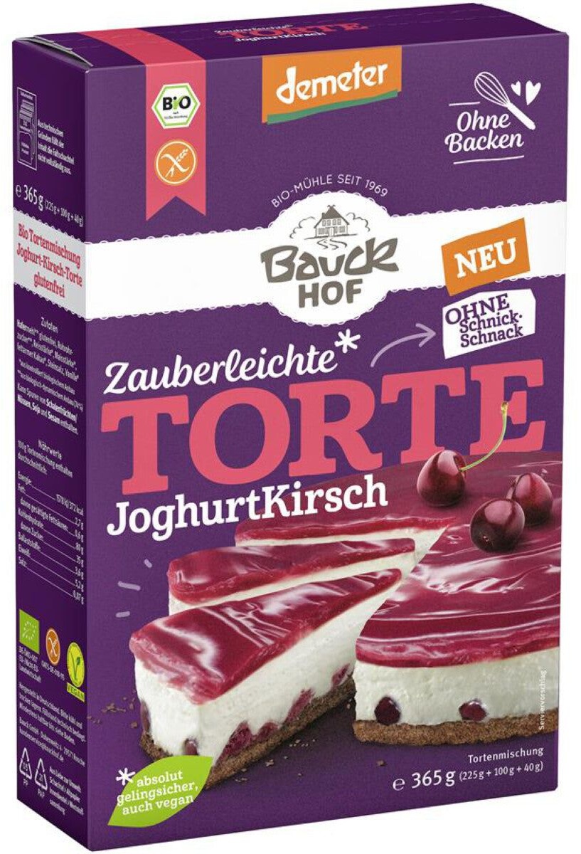 Bauckhof Backmix Joghurt Kirsch Torte glutenfrei 365 g