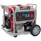 GeoTech Pro GGP 9500-3 ESA - Benzin-Stromerzeuger mit Rädern und AVR-Regelung und Elektrostarter 7.8 kW - Dauerleistung 7.5 kW Full-Power