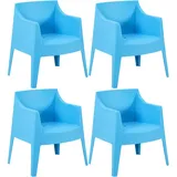 deluke HENRI Gartenstuhl 73 x 57 x 78 cm blau 4 St.