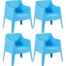 deluke HENRI Gartenstuhl 73 x 57 x 78 cm blau 4 St.