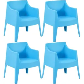 deluke HENRI Gartenstuhl 73 x 57 x 78 cm blau 4 St.