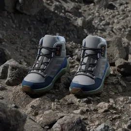 adidas Kinder Multifunktionsschuhe Terrex Ax4r Mid, Wanderschuh - Grey Two / Reflective Silver / Glow Blue - 28 in Grau GRETWO/REFSIL/GLOBLU