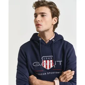 GANT Archive Shield Regular Fit Kapuzenpullover Evening Blue 3XL