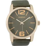 Oozoo Herrenuhr mit Lederband 48 MM Rose/Dunkelbraun/Dunkelbraun C9733