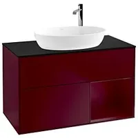 Villeroy & Boch Finion Waschtischunterschrank F902HBHB 100cm, Abdeckplatte black