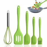 Halatua Silikon-Kochutensilien-Set – Professionelles Küchenutensilien-Set – Silikon-Küchenhelfer-Set für Haushalts-Kochen, Rückseite und Mischen